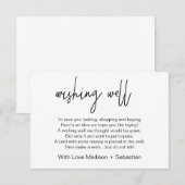 Moderne huwelijks wensput kaart zwart en wit (Voorkant / Achterkant)