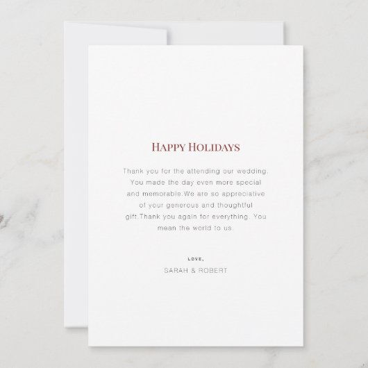 moderne huwelijksaankondiging kaart (Achterkant)