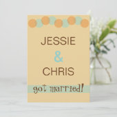 Moderne Huwelijksaankondiging Uitnodiging (Staand voorkant)