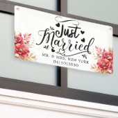 Moderne Huwelijksauto Banner Met Hart (Buitenkant Gebouw)
