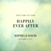 Moderne huwelijksbegroetings-spiegel sticker tekst (Vel 3)