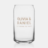 Moderne huwelijksbekers blikvorm glas (Achterkant)