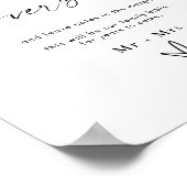 Moderne Huwelijksbijbel Favoriete Verse Sign Poster (Hoek)