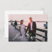 moderne huwelijksbrief met lettering bedankkaart (Voorkant / Achterkant)