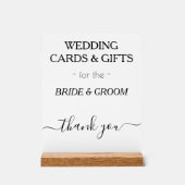 Moderne Huwelijkscadeaus Wit Zwart Typografie Acryl Bord (Voorkant)