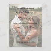 moderne huwelijksdag met foto's met flauw vallen U Uitnodiging Briefkaart (Voorkant)