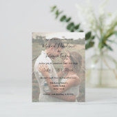 moderne huwelijksdag met foto's met flauw vallen U Uitnodiging Briefkaart (Staand voorkant)