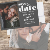 Moderne huwelijksfoto Bewaar de datum Custom Save The Date