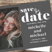 Moderne huwelijksfoto Bewaar de datum Custom Save The Date