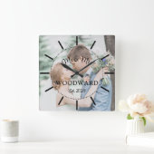 Moderne Huwelijksfoto Nieuwgetrouwden  Vierkante Klok (Huis)