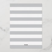 Moderne huwelijksfoto Silver Folie Feestdagenkaart (Achterkant)