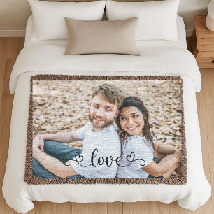 Moderne Huwelijksfotodeken met Liefde Deken