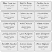 Moderne Huwelijksgast Individuele Namen en Adres Sticker (Voorkant)