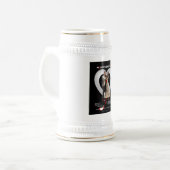 Moderne huwelijksgeloften bierpul (Voorkant links)