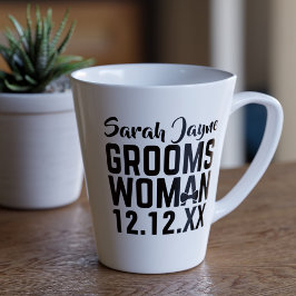 Moderne huwelijksgunst voor Groomswoman Latte Mok