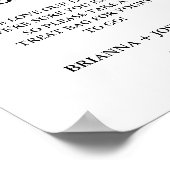 Moderne huwelijkshond traktatie teken biscuit bar poster (Hoek)