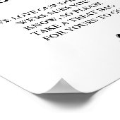 Moderne huwelijkshond traktatie teken biscuit bar  poster (Hoek)