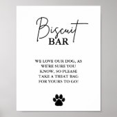 Moderne huwelijkshond traktatie teken biscuit bar  poster (Voorkant)
