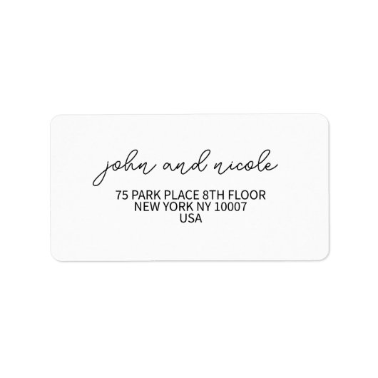 Moderne Huwelijkshuisverwarming minimaal Save the  Etiket (Voorkant)