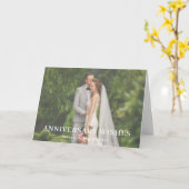 Moderne Huwelijksjubileum Liefdesfotodesign Kaart (Gele Bloem)