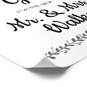 Moderne huwelijkskaarten en cadeaubonetjes poster (Hoek)