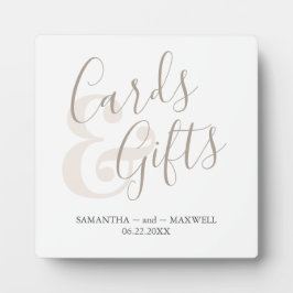 Moderne huwelijkskaarten en cadeaubonnen fotoplaat