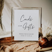 Moderne huwelijkskaarten en cadeaubordje poster