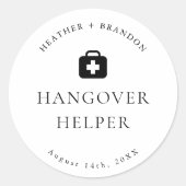 Moderne Huwelijkskater Kit Ronde Sticker (Voorkant)