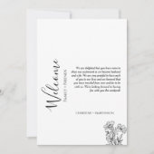 Moderne huwelijksontvangst & route weekend kaart (Voorkant)