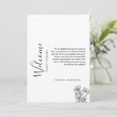 Moderne huwelijksontvangsten & route weekend kaart (Staand voorkant)