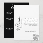 Moderne huwelijksontvangsten & route weekend kaart (Voorkant / Achterkant)