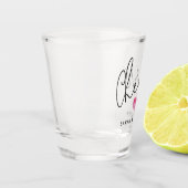 Moderne Huwelijkspartij Favor Custom Names Waterve Shot Glas (Links)