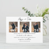 Moderne Huwelijkspartij Foto Minimaal sparen de da Kaart (Staand voorkant)