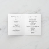 Moderne Huwelijksprogramma Tijdlijn Minimale Cerem Kaart (Binnen)