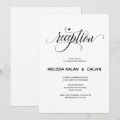 Moderne huwelijksreceptiekaart v1 kaart (Voorkant / Achterkant)