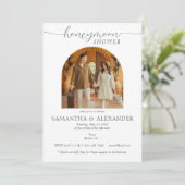 Moderne huwelijksreis fonds foto koppels douche kaart (Staand voorkant)