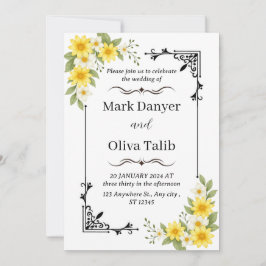 Moderne huwelijksuitnodiging | Elegant &  Kaart