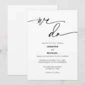 Moderne huwelijksuitnodiging kaart (Voorkant / Achterkant)