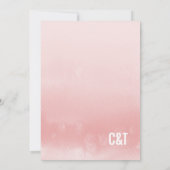 MODERNE HUWELIJKSUITNODIGING: ombre waterverf kora Kaart (Achterkant)