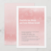 MODERNE HUWELIJKSUITNODIGING: ombre waterverf kora Kaart (Voorkant / Achterkant)