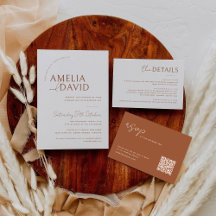 Moderne huwelijksuitnodiging Sjabloon