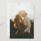 Moderne huwelijksuitnodiging Sjabloon met foto Kaart (Achterkant)