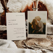 Moderne huwelijksuitnodiging Sjabloon met foto Kaart