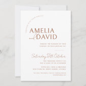 Moderne huwelijksuitnodiging Sjabloon met foto Kaart (Voorkant)