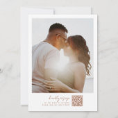 Moderne huwelijksuitnodiging Sjabloon met foto Kaart (Achterkant)