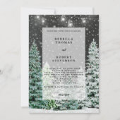Moderne huwelijksuitnodiging Winter Kerstmis Sneeu Kaart (Voorkant)