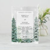 moderne huwelijksuitnodiging winterkerst kaart (Staand voorkant)