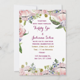 Moderne huwelijksuitnodigingen kaart