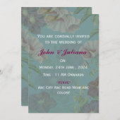 Moderne huwelijksuitnodigingen kaart (Voorkant / Achterkant)