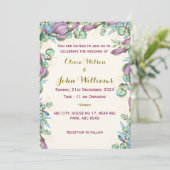 Moderne huwelijksuitnodigingen kaart (Staand voorkant)